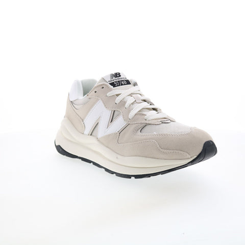 New Balance 57/40 M5740VPD Mens Beige Suede Lace Up Lifestyle Sneakers Shoes