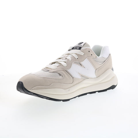 New Balance 57/40 M5740VPD Mens Beige Suede Lace Up Lifestyle Sneakers Shoes