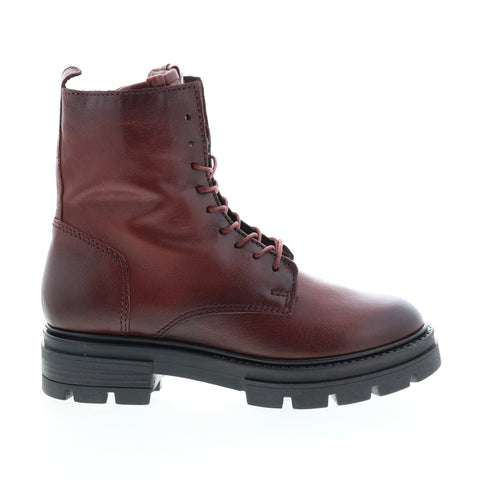 Miz Mooz Brody M79215 Womens Brown Leather Lace Up Casual Dress Boots
