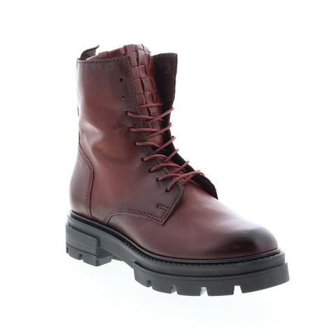 Miz Mooz Brody M79215 Womens Brown Leather Lace Up Casual Dress Boots