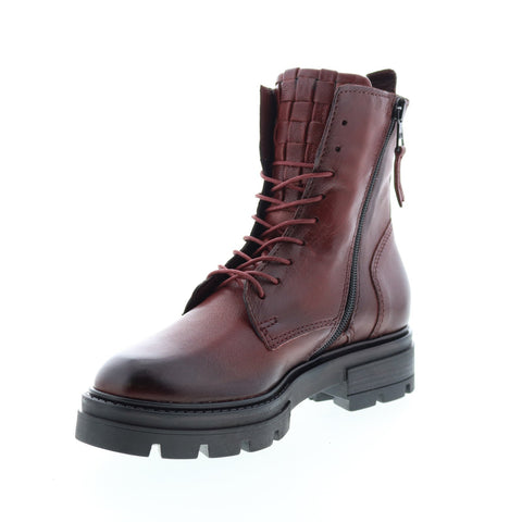 Miz Mooz Brody M79215 Womens Brown Leather Lace Up Casual Dress Boots