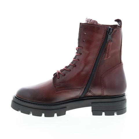 Miz Mooz Brody M79215 Womens Brown Leather Lace Up Casual Dress Boots