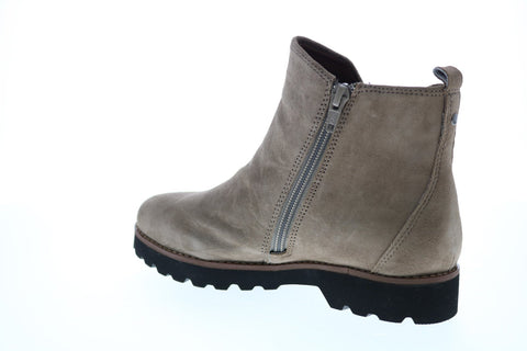 Earthies Madrid Suede MADRID-TAU Womens Gray Suede Zipper Casual Dress Boots