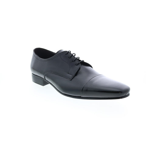 Bruno Magli Martico MARTICO1 Mens Black Leather Oxfords Cap Toe Shoes