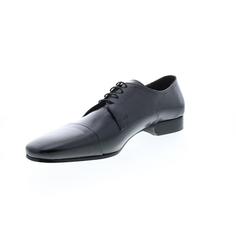 Bruno Magli Martico MARTICO1 Mens Black Leather Oxfords Cap Toe Shoes