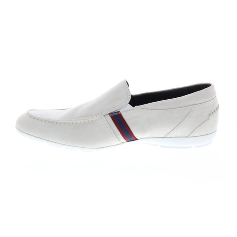 Bruno Magli Balestra MB2BALG1 Mens White Suede Loafers & Slip Ons Casual Shoes