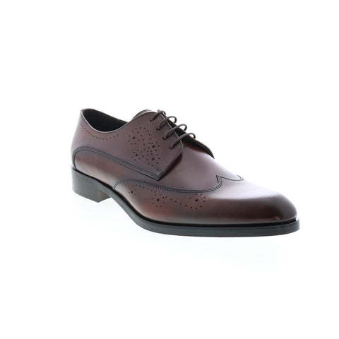 Bruno Magli Drio MB2DROE0 Mens Brown Leather Oxfords Wingtip & Brogue Shoes