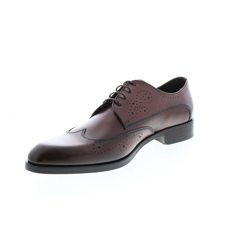 Bruno Magli Drio MB2DROE0 Mens Brown Leather Oxfords Wingtip & Brogue Shoes