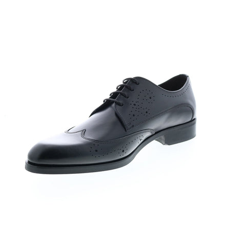 Bruno Magli Drio MB2DROA0 Mens Black Leather Oxfords Wingtip & Brogue Shoes