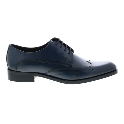 Bruno Magli Drio MB2DRON0 Mens Blue Leather Oxfords Wingtip & Brogue Shoes