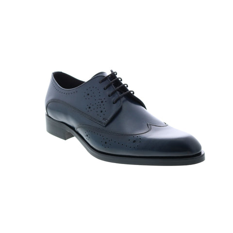 Bruno Magli Drio MB2DRON0 Mens Blue Leather Oxfords Wingtip & Brogue Shoes