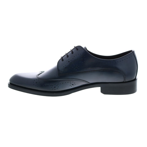 Bruno Magli Drio MB2DRON0 Mens Blue Leather Oxfords Wingtip & Brogue Shoes
