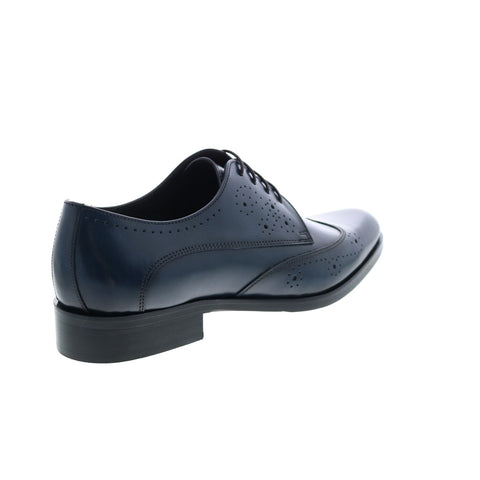 Bruno Magli Drio MB2DRON0 Mens Blue Leather Oxfords Wingtip & Brogue Shoes