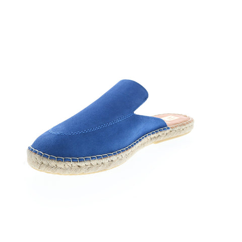 Bruno Magli Estrada MB2ESTM1 Mens Blue Suede Slides Sandals Shoes