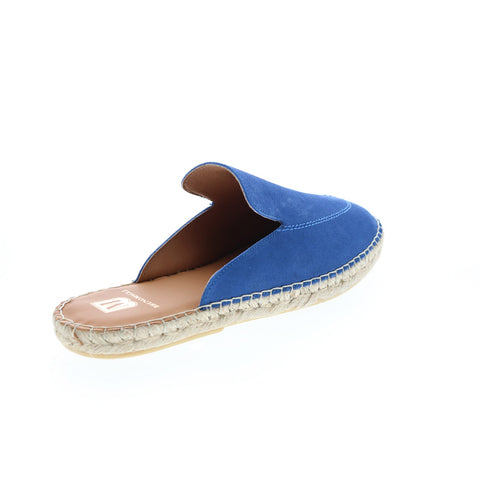 Bruno Magli Estrada MB2ESTM1 Mens Blue Suede Slides Sandals Shoes