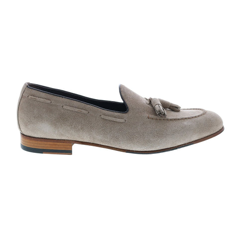 Bruno Magli Nilo MB2NILO1 Mens Brown Suede Loafers & Slip Ons Tasseled Shoes