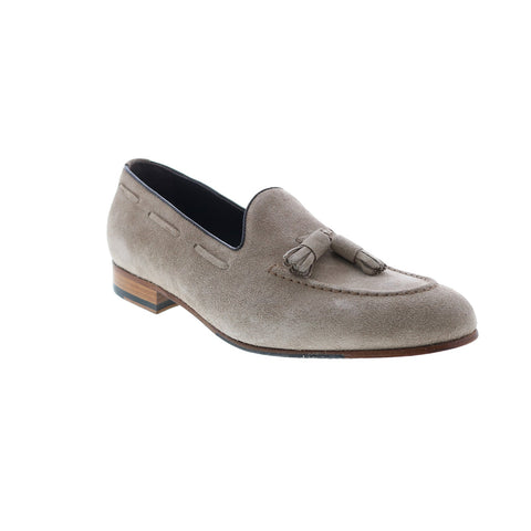 Bruno Magli Nilo MB2NILO1 Mens Brown Suede Loafers & Slip Ons Tasseled Shoes