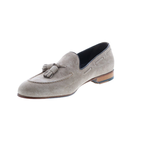 Bruno Magli Nilo MB2NILO1 Mens Brown Suede Loafers & Slip Ons Tasseled Shoes