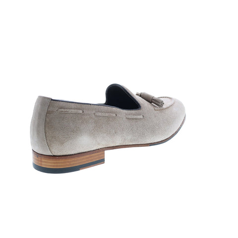 Bruno Magli Nilo MB2NILO1 Mens Brown Suede Loafers & Slip Ons Tasseled Shoes