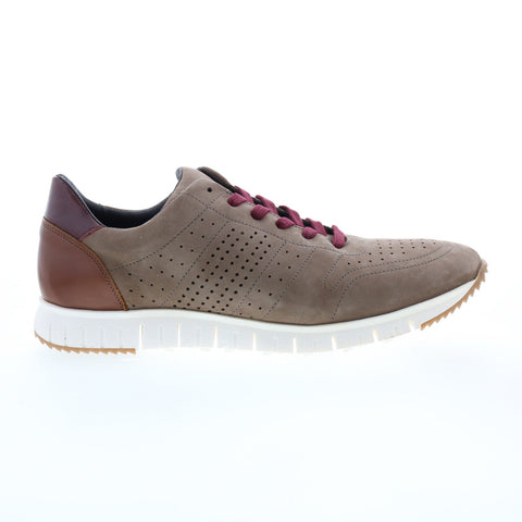 Bruno Magli Zuma MB2ZUMO11 Mens Gray Nubuck Lace Up Lifestyle Sneakers Shoes