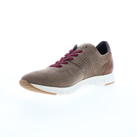 Bruno Magli Zuma MB2ZUMO11 Mens Gray Nubuck Lace Up Lifestyle Sneakers Shoes