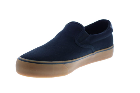 Lugz Bandit MBANDIC-0075 Mens Black Canvas Slip On Lifestyle Sneakers Shoes