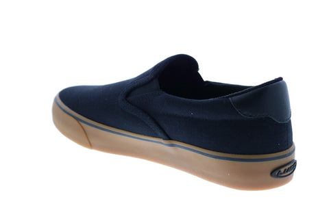 Lugz Bandit MBANDIC-0075 Mens Black Canvas Slip On Lifestyle Sneakers Shoes