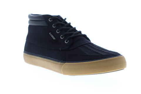 Lugz Boomer MBOOMRC-002 Mens Black Mid Top Lace Up Lifestyle Sneakers Shoes