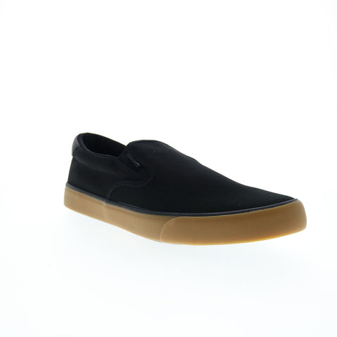 Lugz Clipper MCLIPRC-002 Mens Black Canvas Slip On Lifestyle Sneakers Shoes