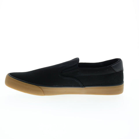 Lugz Clipper MCLIPRC-002 Mens Black Canvas Slip On Lifestyle Sneakers Shoes