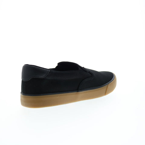 Lugz Clipper MCLIPRC-002 Mens Black Canvas Slip On Lifestyle Sneakers Shoes