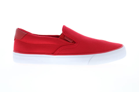 Lugz Clipper MCLIPRC-637 Mens Red Canvas Slip On Lifestyle Sneakers Shoes