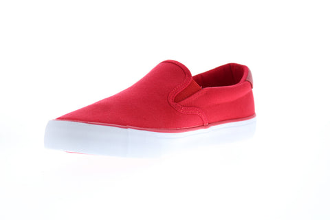 Lugz Clipper MCLIPRC-637 Mens Red Canvas Slip On Lifestyle Sneakers Shoes
