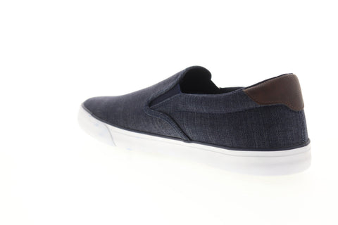 Lugz Clipper Mens Blue Canvas Low Top Slip On Lifestyle Sneakers Shoes