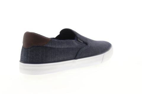 Lugz Clipper Mens Blue Canvas Low Top Slip On Lifestyle Sneakers Shoes