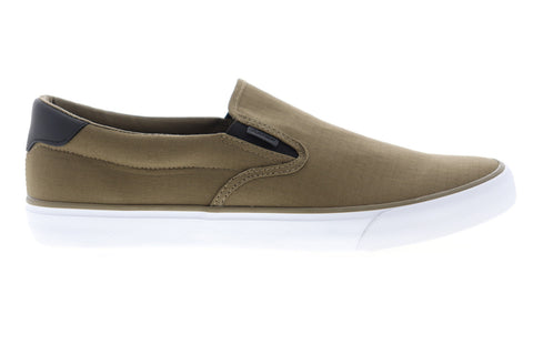 Lugz Clipper Mens Brown Canvas Low Top Slip On Lifestyle Sneakers Shoes