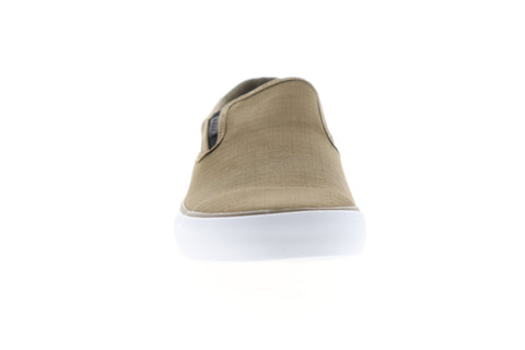Lugz Clipper Mens Brown Canvas Low Top Slip On Lifestyle Sneakers Shoes