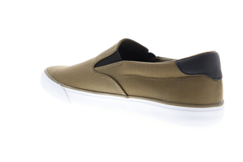 Lugz Clipper Mens Brown Canvas Low Top Slip On Lifestyle Sneakers Shoes