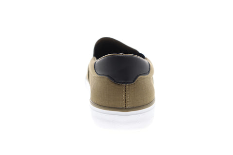 Lugz Clipper Mens Brown Canvas Low Top Slip On Lifestyle Sneakers Shoes