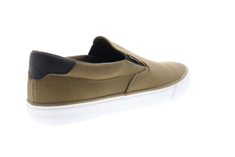 Lugz Clipper Mens Brown Canvas Low Top Slip On Lifestyle Sneakers Shoes