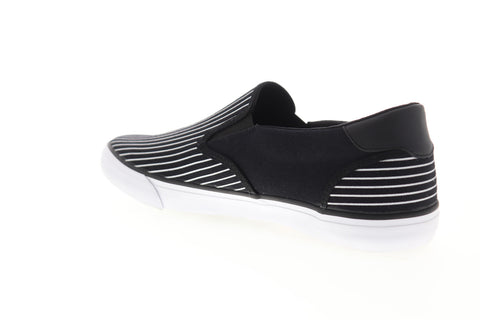 Lugz Clipper DLX Mens Black Canvas Low Top Slip On Lifestyle Sneakers Shoes