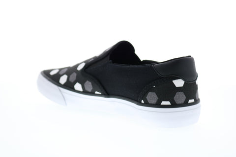Lugz Clipper DLX Mens Black Canvas Slip On Lifestyle Sneakers Shoes