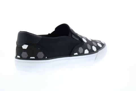 Lugz Clipper DLX Mens Black Canvas Slip On Lifestyle Sneakers Shoes