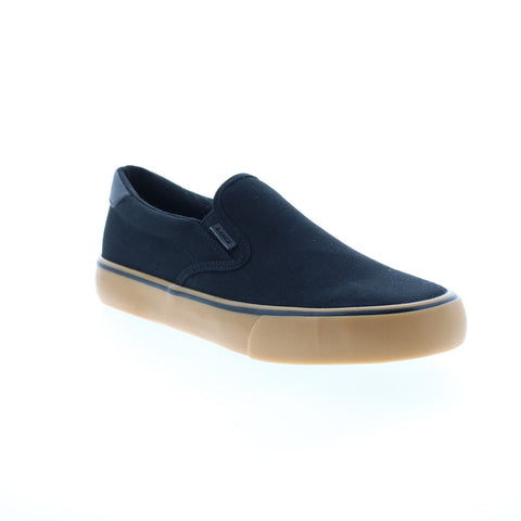 Lugz Clipper MCLPRC-0049 Mens Black Canvas Slip On Lifestyle Sneakers Shoes