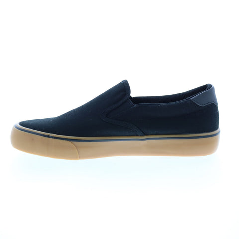 Lugz Clipper MCLPRC-0049 Mens Black Canvas Slip On Lifestyle Sneakers Shoes