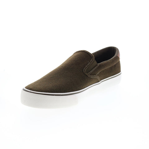 Lugz Clipper Peacoat MCLPRPT-3407 Mens Green Canvas Slip On Lifestyle Sneakers Shoes