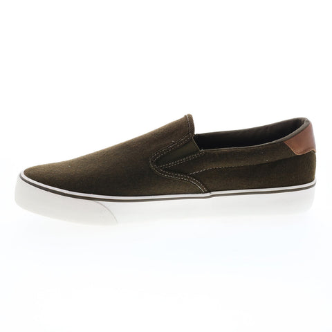 Lugz Clipper Peacoat MCLPRPT-3407 Mens Green Canvas Slip On Lifestyle Sneakers Shoes