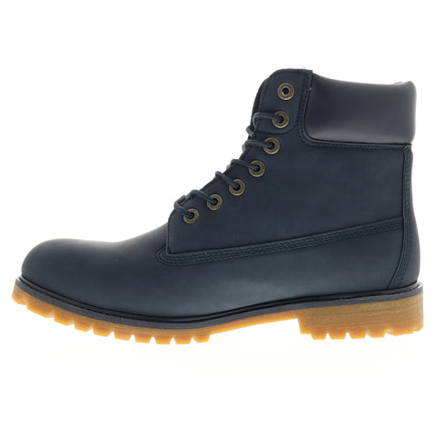 Lugz Convoy MCNVYV-4320 Mens Blue Leather High Top Lace Up Casual Dress Boots