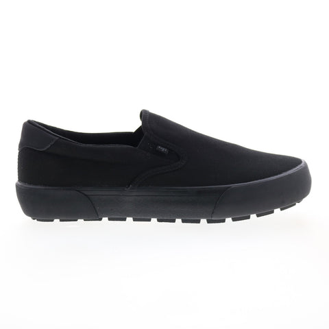 Lugz Delta MDELTC-0055 Mens Black Canvas Slip On Lifestyle Sneakers Shoes