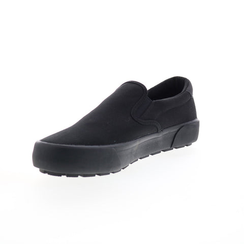 Lugz Delta MDELTC-0055 Mens Black Canvas Slip On Lifestyle Sneakers Shoes